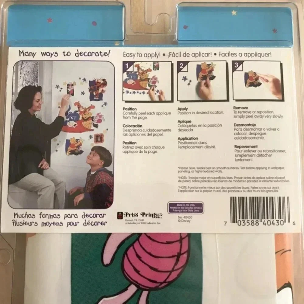 Jumbo Pooh Winter Pre-Cut Reusable Wall Stick Ups
